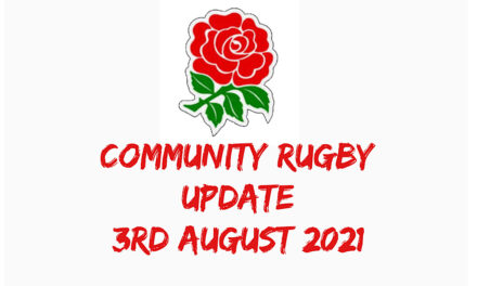COMMUNITY RUGBY UPDATE 3rd August 2021