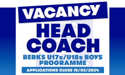 Berkshire RFU, in association with the Rugby Football Union are looking for a Head Coach to lead the u17s/u18s Boys Programme